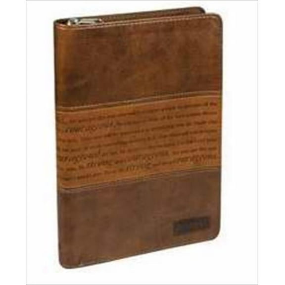 Christian Art Gifts 36196X Journal Courageous Brown Tan Duotone Zipper