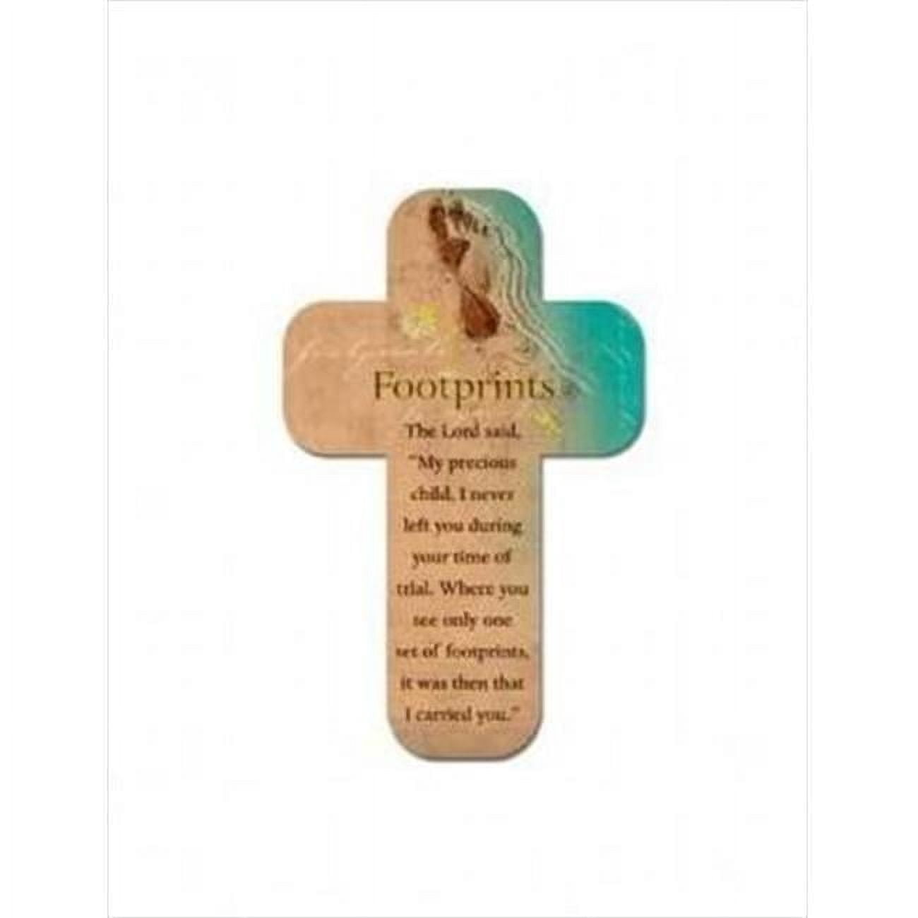 Christian Art Gifts 365809 Bookmark Cross Footprints