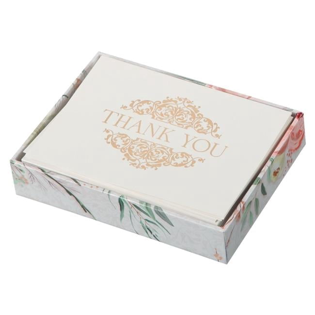 Christian Art Gifts 368566 Boxed Cards - Thank You - Filagree Phil. 1-3 - Box of 20