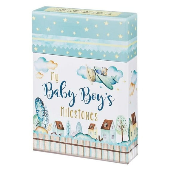 Christian Art Gifts 6 x 4 in. My Baby Boys Milestones