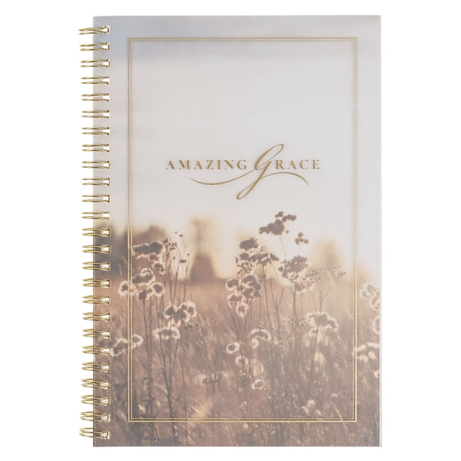 Christian Art Gifts 754075 Spiral PVC Cover Amazing Grace Is 53-5 Notebook