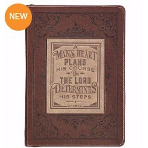 Christian Art Gifts  A Mans Heart Classic Luxleather Journal