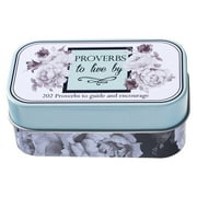 Christian Art Gifts Bible Verse Promise Cards, Proverbs To Live By - 202 Proverbs to Guide and Encourage in Gift Tin