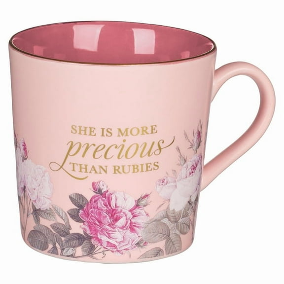 Christian Art Gifts Large Ceramic Novelty Scripture Coffee & Tea Mug for Women: More Precious Than Rubies - Proverbs, (Hardcover)