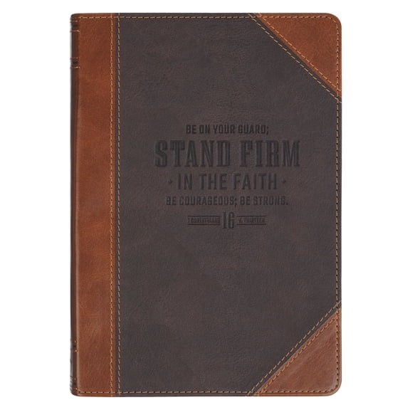 Christian Art Gifts Classic Journal Stand Firm 1 Cor. 16:13 Bible Verse, Inspirational Scripture Notebook, Ribbon Marker, (Hardcover)