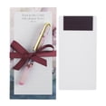 thumbnail image 1 of Christian Art Gifts Compact Magnetic Notepad & Medium Ballpoint Pen Set: Trust in the Lord Inspirational Scripture, Shopping Lists, Memos, Reminders, 70 Lined Easy Tear-off Sheets, Purple/Teal Floral, 1 of 4