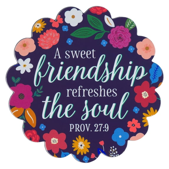 Christian Art Gifts Decorative Inspirational Refrigerator Magnet for Women & Girls: Sweet Friendship