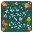 thumbnail image 1 of Christian Art Gifts Floral Inspirational Girls & Womens Bible Verse Fridge Magnet: Delight Yourself, 1 of 2