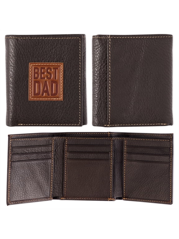 Genuine Leather RFID Bifold Wallet for Men | Best Dad Ever