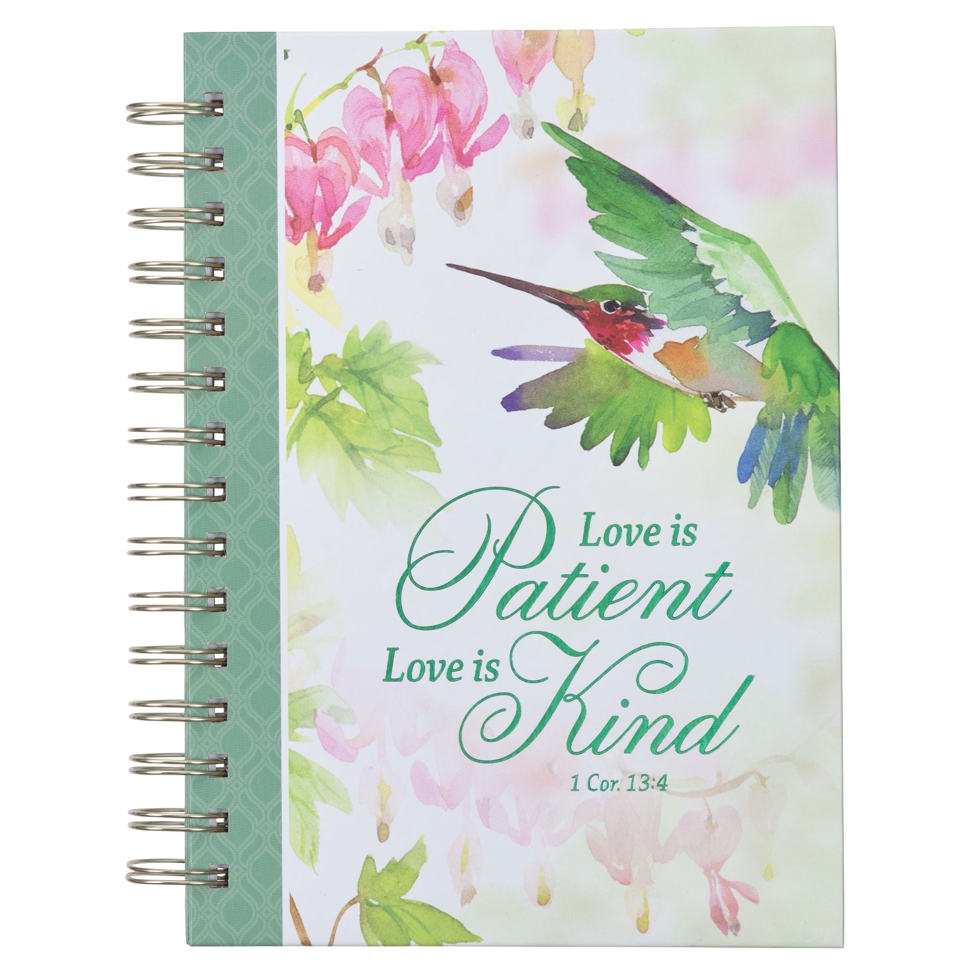 Christian Art Gifts Green Journal w/Scripture Love Bible Verse Large ...