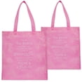 thumbnail image 1 of Christian Art Gifts Large Reusable Shopping Tote Bag for Women: Hope & Future Inspirational Bible Verse Durable Handbag, Travel, Groceries, Supplies, Reinforced Easy-Carry Handles, Pink & White Floral, 1 of 2