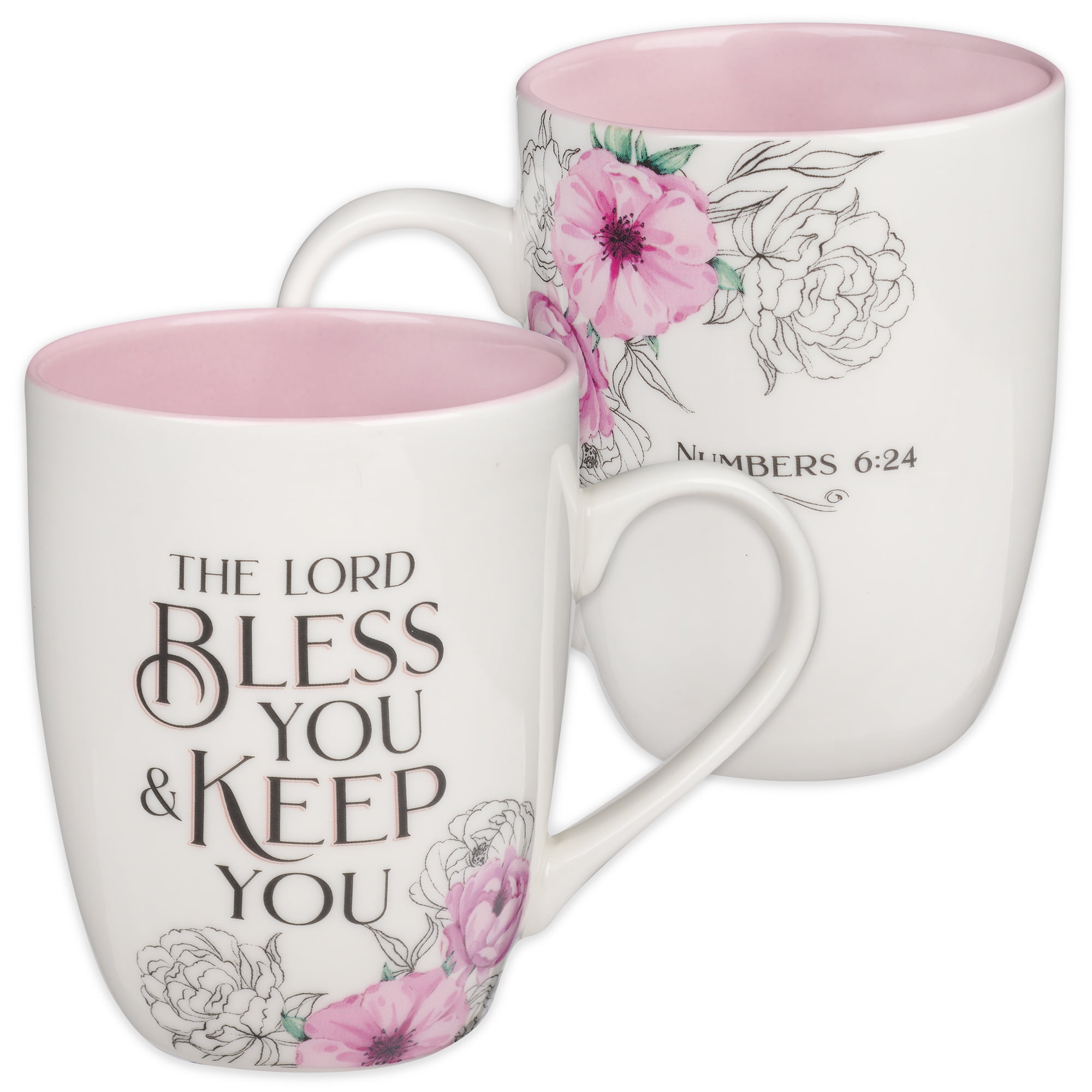 Christian Art Gifts Ceramic Coffee and Tea Mug for Women: May the Lord Bless You and Keep You - Numbers 6:24 Inspiration, (Hardcover)