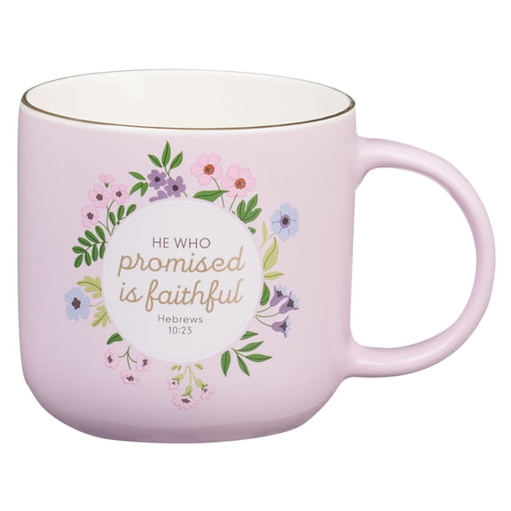 Christian Art Gifts Inspirational Scripture Ceramic Coffee & Tea Mug for Women: He Who Promised Encouraging Bible Verse,, (Hardcover)