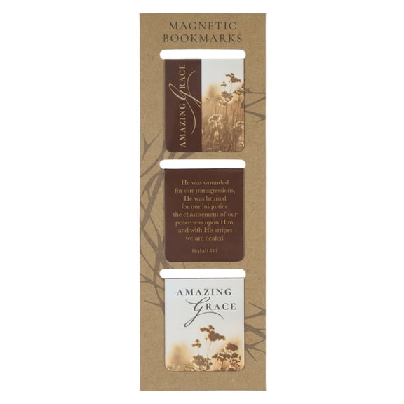 Christian Art Gifts Inspirational Scripture Magnetic Bookmark Set for Women: Amazing Grace, Encouraging Bible Verses, Mu, (Hardcover)