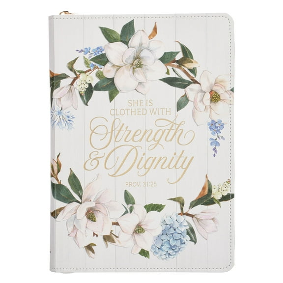 Journal Classic W/Zip White Strength & Dignity Prov. 31:25, (Hardcover)