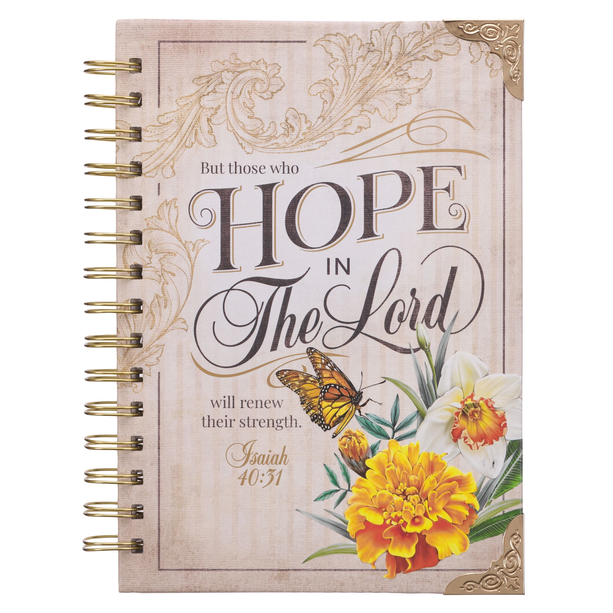 Christian Art Gifts Journal W/Scripture for Women Hope in the Lord Isaiah 4031 Butterfly Deep