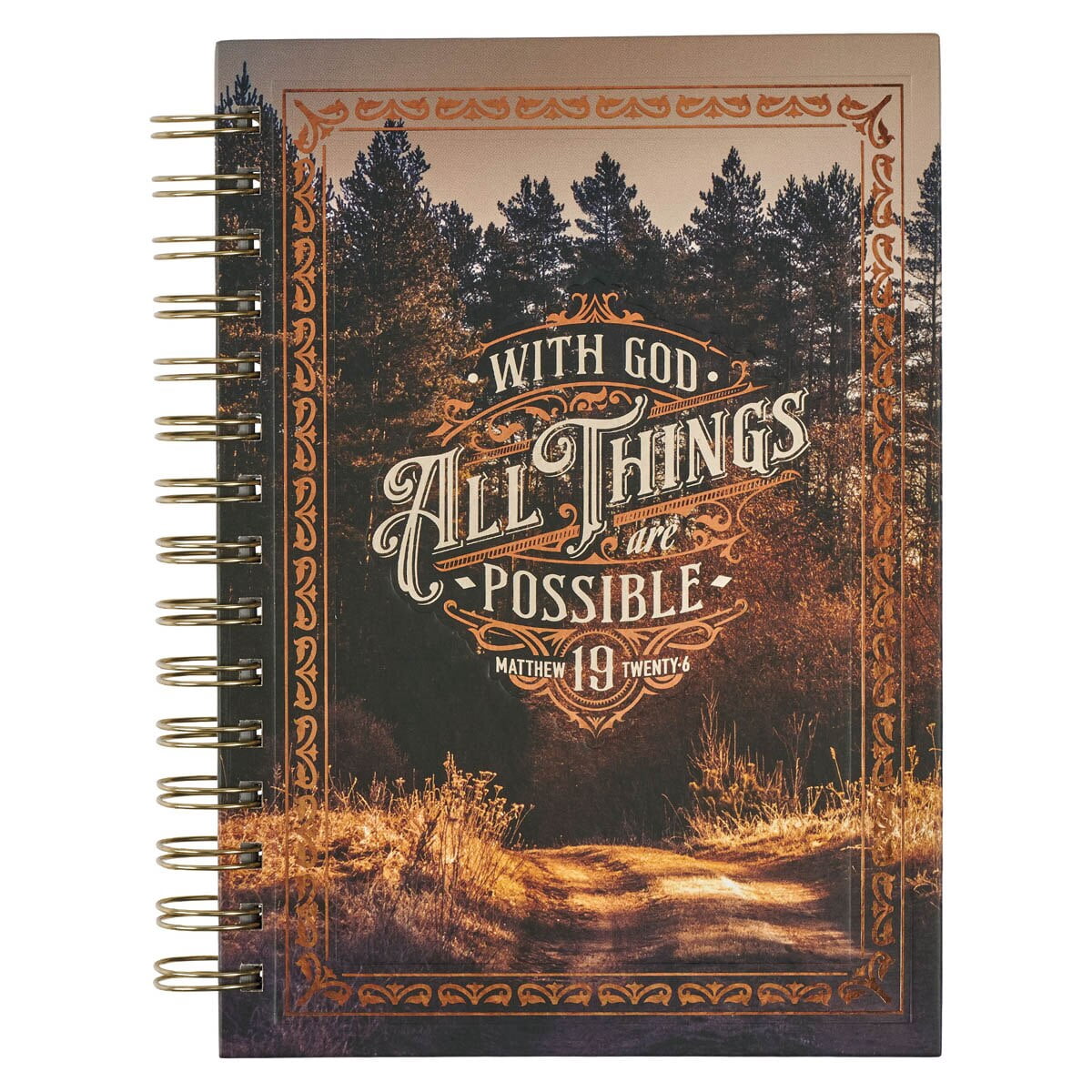 Christian Art Gifts Journal w/Scripture All Things Matt. 1926 Bible