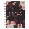 thumbnail image 1 of Christian Art Gifts Journal w/Scripture Strong And Courageous Joshua 1:9 Bible Verse Rose Floral 192 Ruled Pages, Large Hardcover Notebook, Wire Bound, 1 of 4