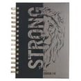 thumbnail image 1 of Christian Art Gifts Journal w/Scripture Strong Lion Joshua 1:9, Black and Gray 192 Ruled Pages, Large Hardcover Notebook, Wire Bound, 1 of 4