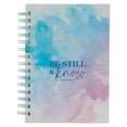 thumbnail image 1 of Christian Art Gifts Journal w/Scripture for Women Be Still Psalm 46:10 Bible Verse Watercolor Teal Pink Purple Laurel 192 Ruled Pages, Large Hardcover Notebook, Wire Bound, 1 of 4