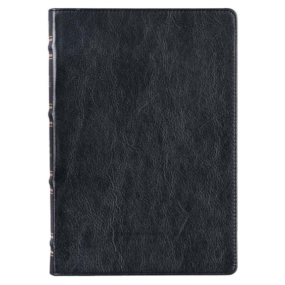 Christian Art Gifts  KJV Large Print Thinline Bible, Black Faux Leather