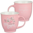 thumbnail image 1 of Christian Art Gifts Large Ceramic Inspirational Scripture Coffee & Tea Mug for Mothers: I Love You Mom, Microwave/Dishwasher Safe, Cute Encouraging Drinkware Cup for Women, White/Pink Floral, 14 oz., 1 of 5