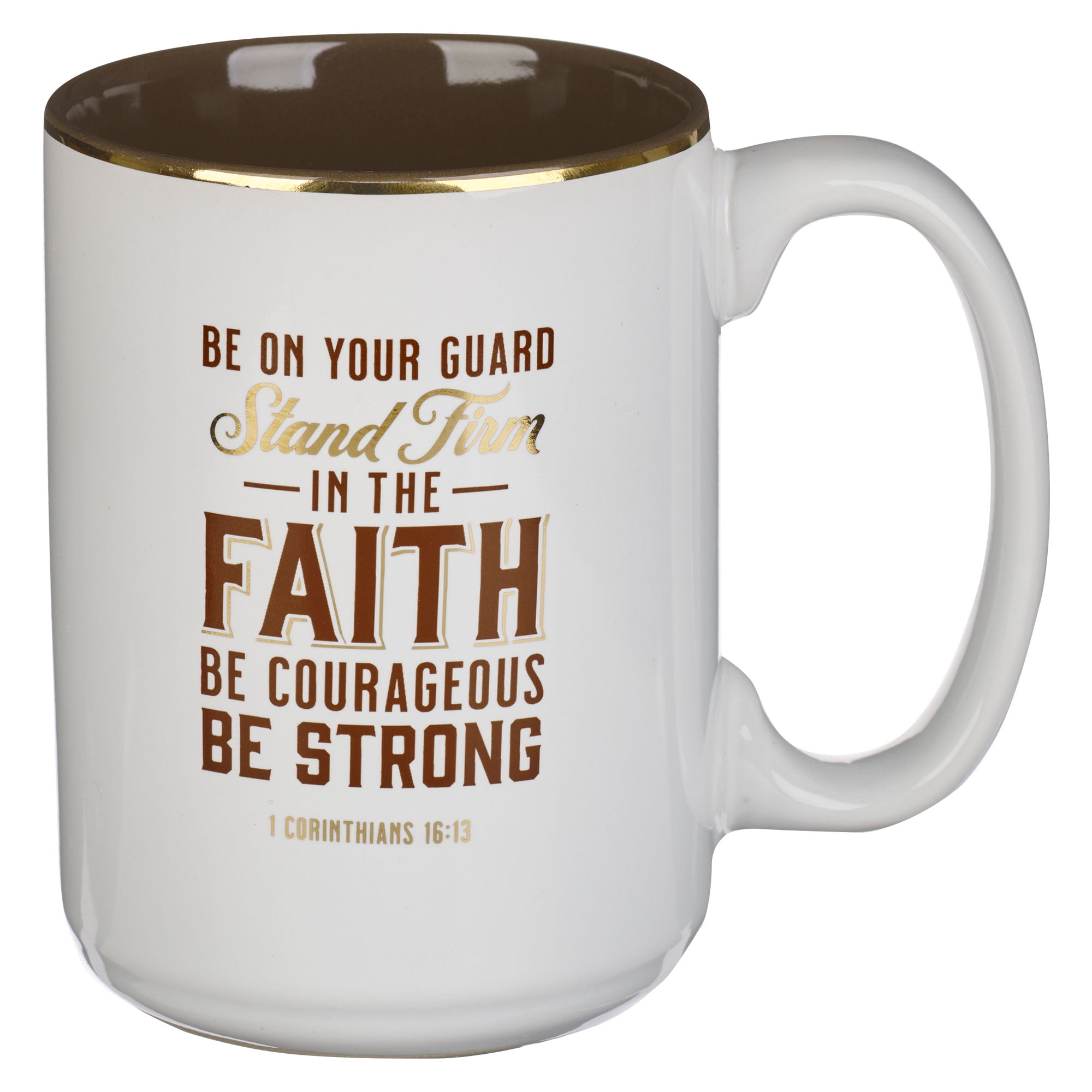 Christian Art Gifts Be Strong in The Lord Stainless Steel Camp Style Black  Travel Mug with Ephesians…See more Christian Art Gifts Be Strong in The