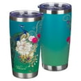 thumbnail image 1 of Christian Art Gifts Large Stainless Steel Double Wall Vacuum Insulated Peacock Teal Travel Mug Tumbler for Women: Blessed Faith Inspired, BPA Free Non-toxic Multicolor Floral, Retractable Lid, 18 oz., 1 of 7