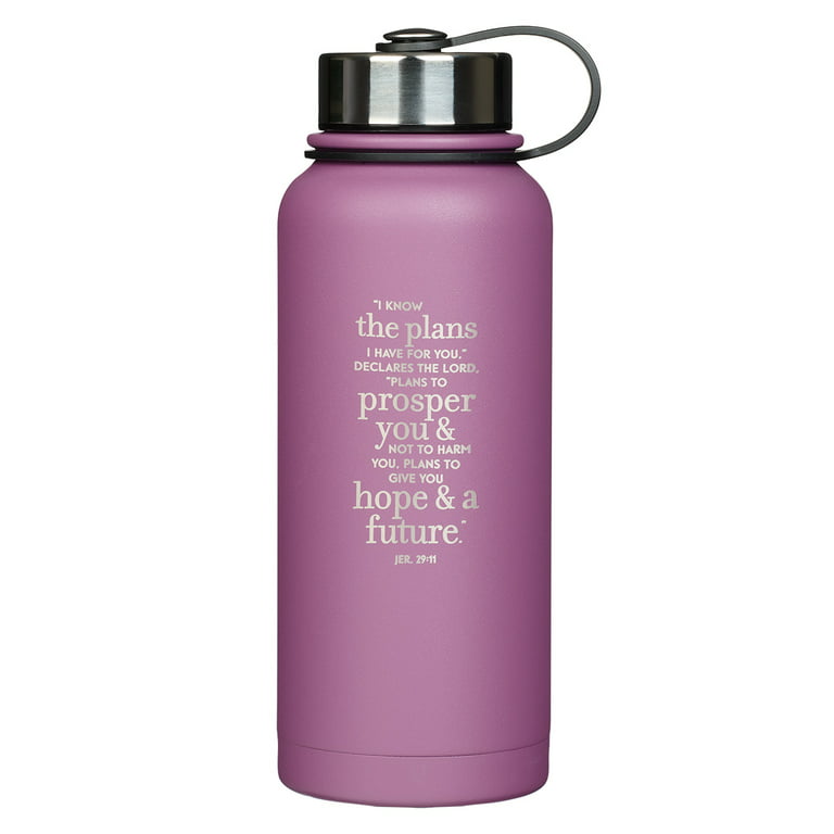 Trust in the Lord Purple BPA-free Plastic Water Bottle - Proverbs