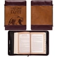 thumbnail image 1 of Christian Art Gifts Men's Classic Bible Cover Stand Firm in Faith Bear 1 Corinthians 16:13, Brown Faux Leather, Large, 1 of 7