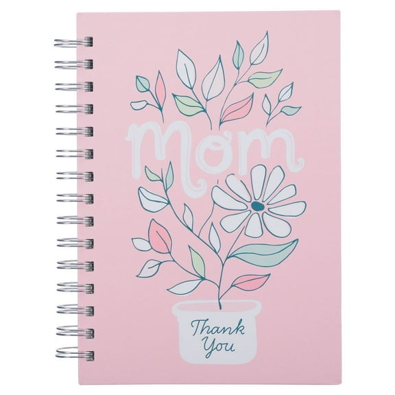 Christian Art Gifts Mom Journal w/Scripture Thank You Large Bible Verse Notebook, 192 Ruled Pages, 1 Thess. 5:16-18 Bible Verse