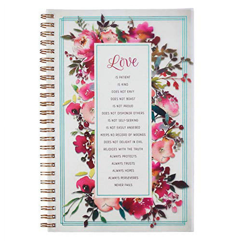 Christian Art Gifts Notebook Love Is Patient Kind I Corinthians 1347
