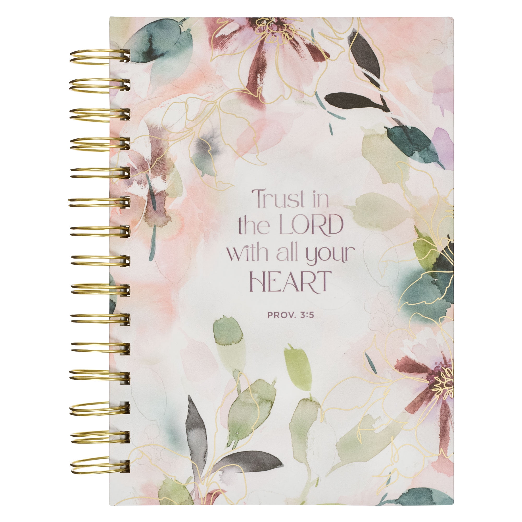 Christian Art Gifts Purple Journal w/Scripture Floral Trust in the Lord ...