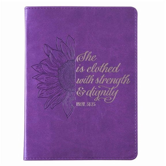 Journal-Classic Luxleather-Strength & Dignity-Purple