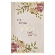 Christian Art Gifts Scripture Journal For I Know The Plans Jeremiah 29:11 Bible Verse Floral Inspirational Notebook,128 Ruled Pages Flexcover 5.5” x 8.5”