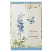 Christian Art Gifts Scripture Journal The Lords Mercies Are New Every Morning Lamentations 3:22-23 Bible Verse Blue Floral Inspirational Notebook,128 Ruled Pages Flexcover 5.5” x 8.5”