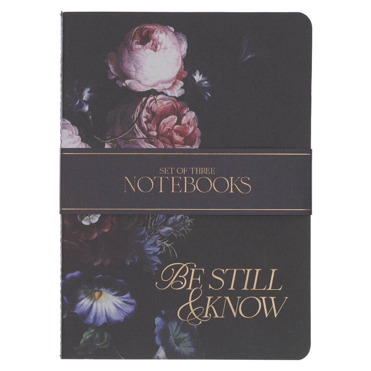 Christian Art Gifts Slim Notebook Set w/Inspirational Scripture for Women Amazing Grace, Durable Cardstock, Set/3 Large