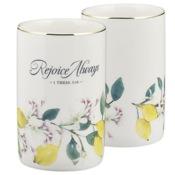 Christian Art Gifts Ceramic Table Vase for Flowers & Plants: Rejoice Always Inspirational Bible Verse for Home &, (Hardcover)
