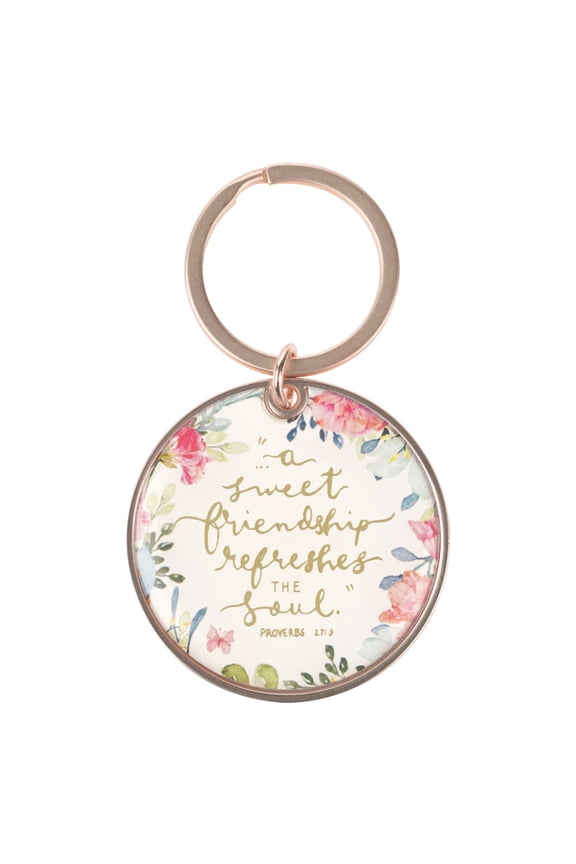 Split Metal Inspirational Scripture Keychain for Women & Friends: Sweet Friendship Bible Verse K, (Hardcover)