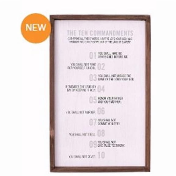 Christian Art Gifts The Ten Commandments Wall Plaque - 11 x 17 in.