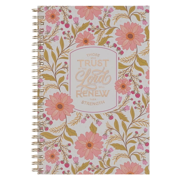 Christian Art Gifts Those Who Trust in the Lord Writing Notebook - Is. 40:31 Bible Verse, Flexible Cover Prayer Journal, 128 Ruled Pages W/Scripture, (Other)