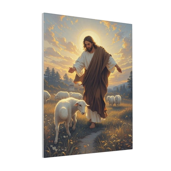 Christian Art Jesus Lamb Portrait Religious Wall Decor Canvas Wall Art For Bedroom Decor 16Wx20H