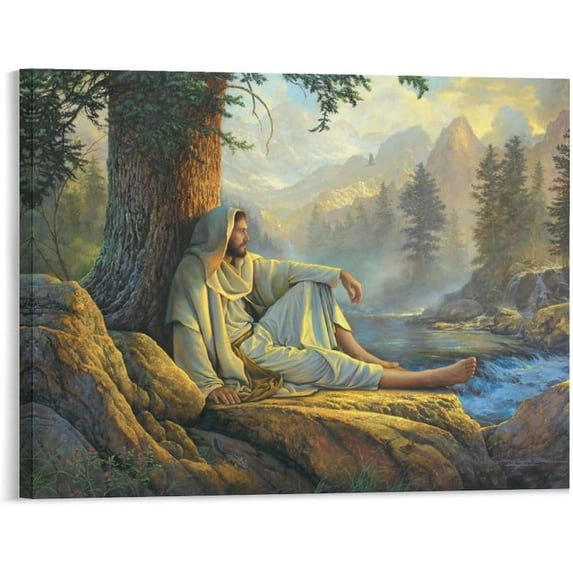 Christian Art Painting by Greg Olsen Painter Wall Art Poster Painting On Canvas Wall Art Poster Scroll Picture Frame Print Living Room Walls Decor Home 08x10inch(20x25cm)