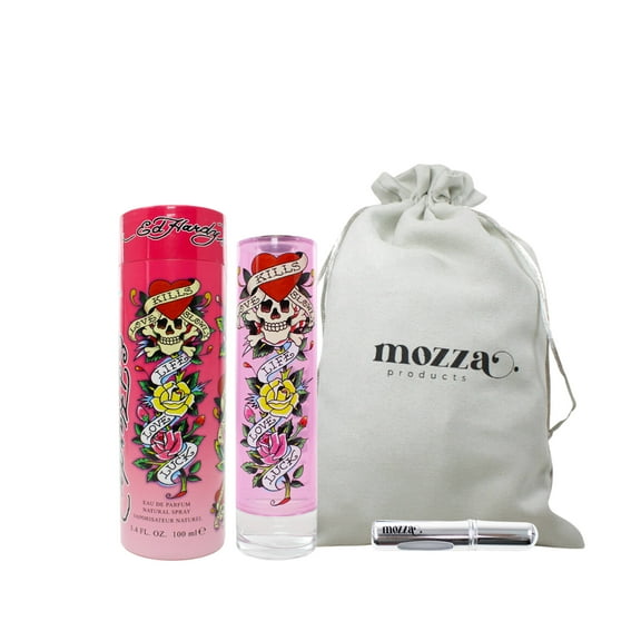 Christian Audigier Ed Hardy 3.4 Oz EDP for Woman with Mozza Bundle