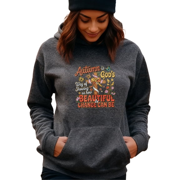 Christian Autumn Hoodie for Men and Women, Unisex Pullover Hooded Sweatshirt, Comfortable Cotton Poly Blend, Casual Autumn Everyday Wear