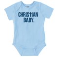 thumbnail image 1 of Christian Baby Baptism Christening Romper Boys or Girls Infant Baby Brisco Brands 6M, 1 of 6