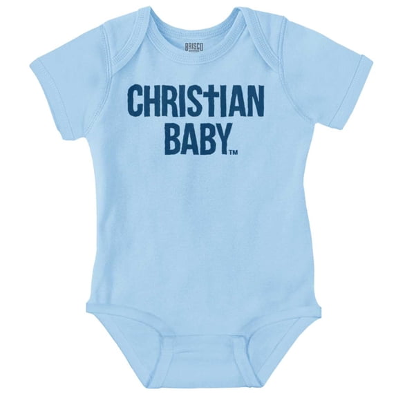 Christian Baby Baptism Christening Romper Boys or Girls Infant Baby Brisco Brands 6M