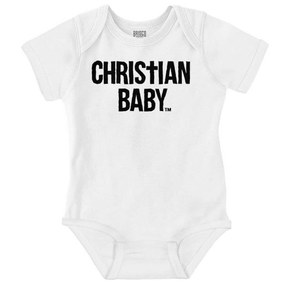 Christian Baby Baptism Christening Romper Boys or Girls Infant Baby Brisco Brands 6M