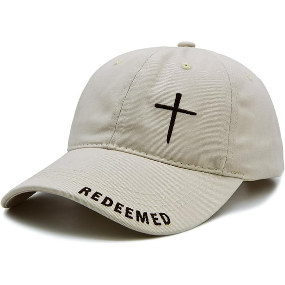 Christian Baseball Cap for Men & Women Embroidered Jesus Cross Hat, Adjustable FaithBased Gifts