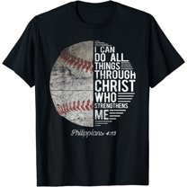 Christian Baseball Men Boys Philippians Religious Gifts T-Shirt